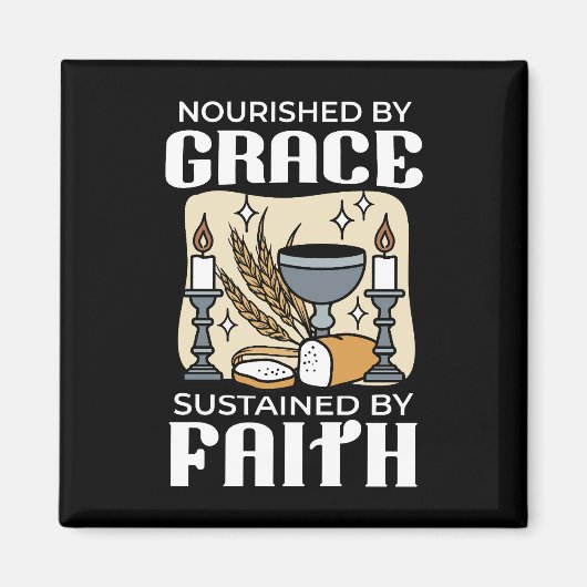 Spitueller Glaube und Gnade – Erhebend Christlich Magnet (Vorne)