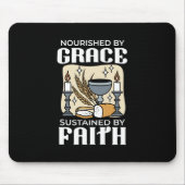 Spitueller Glaube und Gnade – Erhebende christlich Mousepad (Vorne)