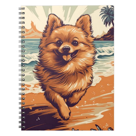 Spitz am Strand Notizblock (Vorderseite)
