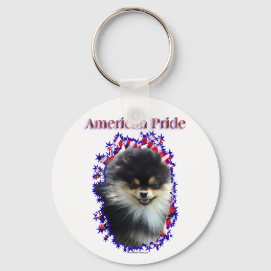 Spitz American Pride Schlüsselanhänger (Vorderseite)