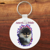 Spitz American Pride Schlüsselanhänger (Vorderseite)