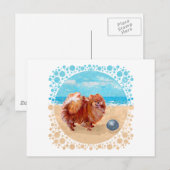 Spitz an der Küste Postkarte (Vorne/Hinten)