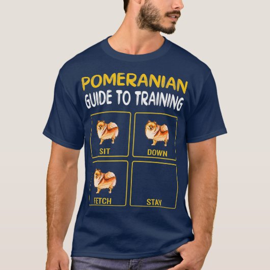 Spitz-Anleitung zum Training von Gehorsam bei Hund T-Shirt (Vorderseite)