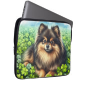Spitz Aquarell Kleeblatt Laptopschutzhülle (Vorne Rechts)