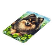 Spitz Aquarell Kleeblatt Magnet (Linke Seite)