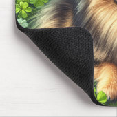 Spitz Aquarell  Kleeblatt Mousepad (Ecke)