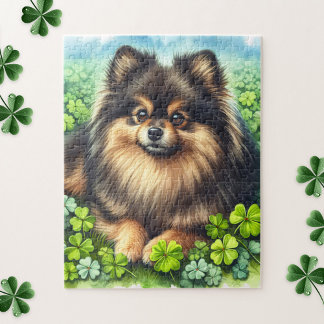 Spitz Aquarell Kleeblatt Puzzle