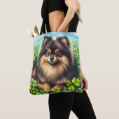 Spitz Aquarell  Kleeblatt Tasche (Von Nahem)