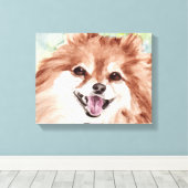 Spitz Aquarelldruck Leinwanddruck (Insitu (Holzboden))
