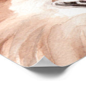 Spitz Aquarelldruck Poster (Ecke)