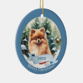Spitz Art Hund Pet Keramik Ornament (Rechts)