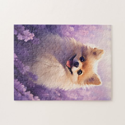 Spitz auf dem Lavendelfeld Puzzle (Horizontal)