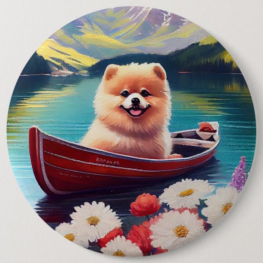 Spitz auf dem Paddle: Ein Landschaftliches Abenteu Button (Vorderseite)