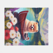 Spitz auf dem Paddle: Ein Landschaftliches Abenteu Fleecedecke (Vorderseite (Horizontal))