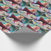 Spitz auf dem Paddle: Ein Landschaftliches Abenteu Geschenkpapier (Ecke)