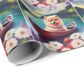 Spitz auf dem Paddle: Ein Landschaftliches Abenteu Geschenkpapier (Rolleneckpunkt)