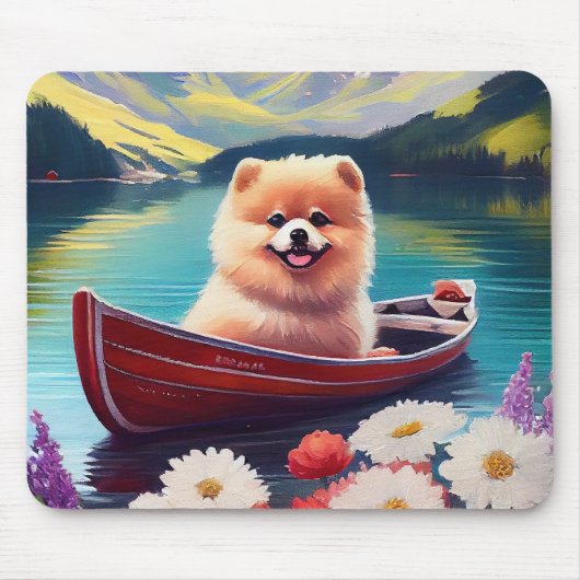 Spitz auf dem Paddle: Ein Landschaftliches Abenteu Mousepad (Vorne)