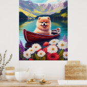 Spitz auf dem Paddle: Ein Landschaftliches Abenteu Poster (Küche)