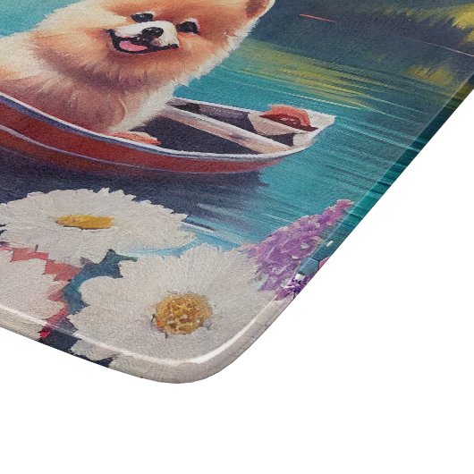 Spitz auf dem Paddle: Ein Landschaftliches Abenteu Schneidebrett (Ecke)