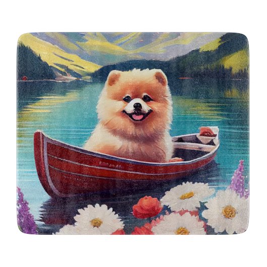 Spitz auf dem Paddle: Ein Landschaftliches Abenteu Schneidebrett (Vorderseite)