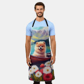 Spitz auf dem Paddle: Ein Landschaftliches Abenteu Schürze (Getragen)