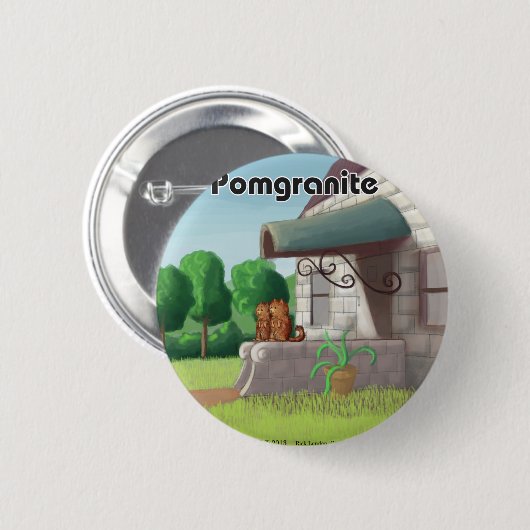 Spitz auf Granit (Granit) Funny Button (Vorne & Hinten)