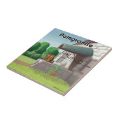 Spitz auf Granit (Granit) Funny Fliese (Seite)