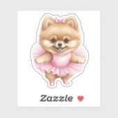 Spitz Ballerina Sticker 3 x 3 (Blatt)