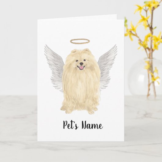 Spitz Beileid Memorial Karte (Gelbe Blume)