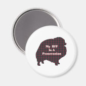 Spitz BESTE FREUNDIN Geschenke Magnet (Vorderseite/Rückseite)