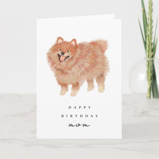 Spitz Birthday Karte (Vorderseite)