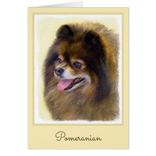 Spitz Black and Tan Malerei Original Hunde Kunst (Vorne)