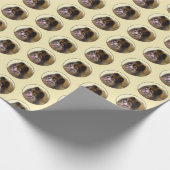 Spitz Black and Tan Malerei Original Hunde Kunst Geschenkpapier (Ecke)