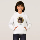 Spitz Black and Tan Malerei Original Hunde Kunst Hoodie (Vorne ganz)