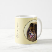 Spitz Black and Tan Malerei Original Hunde Kunst Kaffeetasse (VorderseiteRechts)