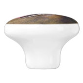 Spitz Black and Tan Malerei Original Hunde Kunst Keramikknauf (Seitenansicht)