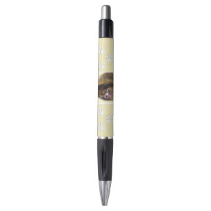 Spitz Black and Tan Malerei Original Hunde Kunst Kugelschreiber