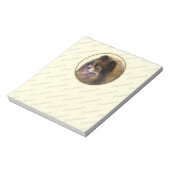 Spitz Black and Tan Malerei Original Hunde Kunst Notizblock (Rotiert)