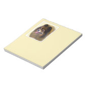 Spitz Black and Tan Malerei Original Hunde Kunst Notizblock (Rotiert)