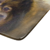 Spitz Black and Tan Malerei Original Hunde Kunst Schneidebrett (Ecke)