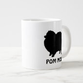 Spitz Black Dog-Silhouetten mit benutzerdefinierte Jumbo-Tasse (Vorderseite Rechts)