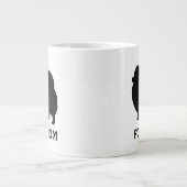 Spitz Black Dog-Silhouetten mit benutzerdefinierte Jumbo-Tasse (Vorderseite)