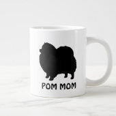 Spitz Black Dog-Silhouetten mit benutzerdefinierte Jumbo-Tasse (Rechts)