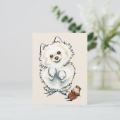 Spitz Boo Boo Postkarte (Stehend Vorderseite)