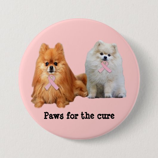 Spitz-Brustkrebs-Knopf Button (Vorderseite)