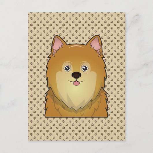 Spitz Cartoon Postkarte (Vorderseite)