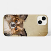 Spitz Chihuahua Mix Dog Tier iPhone Hülle (Rückseite (Horizontal))