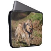 Spitz, der an mit Geschirr läuft Laptopschutzhülle (Vorne Rechts)