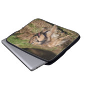 Spitz, der an mit Geschirr läuft Laptopschutzhülle (Vorne Knopf)