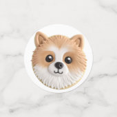 Spitz Dog 3D Inspiriert Konfetti (Klein Vorderseite)